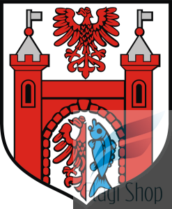 Flaga miasta Moryń - na zamówienie 150x90 Morynia   