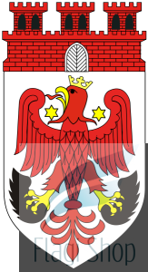 Flaga miasta Myślibórz - na zamówienie 110x70 Myśliborza   