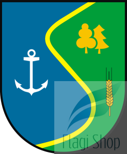 Flaga miasta Stepnica - na zamówienie 110x70 Stepnicy Stępnicy   