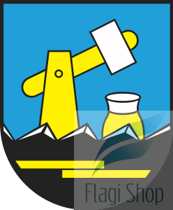 Flaga miasta Kalety - na zamówienie 110x70 Kalet