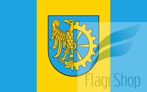 Flaga miasta Kuźnia Raciborska - na zamówienie 150x90 Kuźni Raciborskiej  
