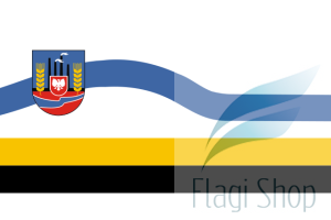 Flaga miasta Myszków - na zamówienie 110x70 Myszkowa