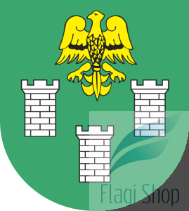 Flaga miasta Ogrodzieniec - na zamówienie 110x70 Ogrodzieńca