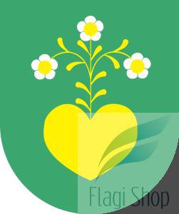 Flaga miasta Radlin - na zamówienie 110x70 Radlina