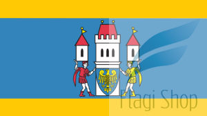 Flaga miasta Skoczów - na zamówienie 110x70 Skoczowa