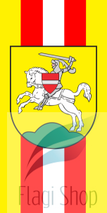 Flaga miasta Pasłęk - na zamówienie 150x90 Pasłęka   