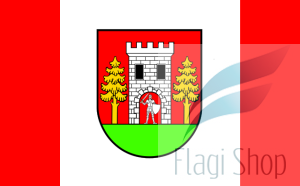 Flaga miasta Wielbark - na zamówienie 110x70 Wielbarku   