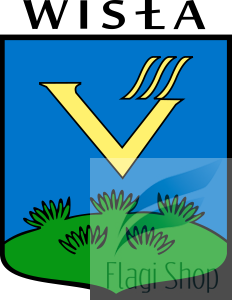 Flaga miasta Wisła - na zamówienie 150x90 Wisły