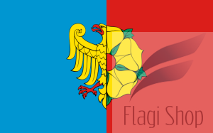 Flaga miasta Wodzisław Śląski - na zamówienie 110x70 Wodzisława Śląskiego