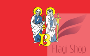 Flaga miasta Biecz - na zamówienie 110x70 Bieczy