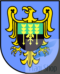 Flaga miasta Brzeszcze - na zamówienie 110x70 Brzeszcz