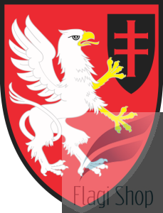 Flaga miasta Miechów - na zamówienie 110x70 Miechowa