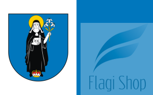 Flaga miasta Stary Sącz - na zamówienie 110x70 Starego Sącza