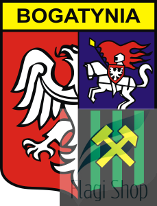 Flaga miasta Bogatynia - na zamówienie 110x70 Bogatyni
