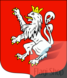 Flaga miasta Bystrzyca Kłodzka - na zamówienie 110x70 Bystrzycy Kłodzkiej