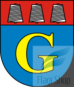 Flaga miasta Głuszyca - na zamówienie 110x70 Głuszycy