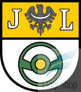 Flaga miasta Jelcz-Laskowice - na zamówienie 150x90 Jelcza-Laskowic