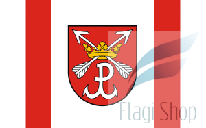 Flaga miasta Łomianki - na zamówienie 150x90