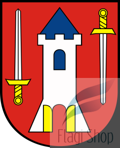 Flaga miasta Nowe Miasto nad Pilicą - na zamówienie 110x70  