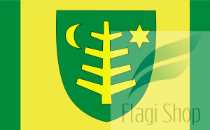 Flaga miasta Ostrów Mazowiecka - na zamówienie 110x70