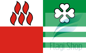 Flaga miasta Ożarów Mazowiecki - na zamówienie 150x90 