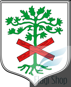 Flaga miasta Międzybórz - na zamówienie 150x90 Międzyborza