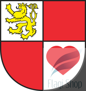 Flaga miasta Polanica-Zdrój - na zamówienie 110x70 Polanicy-Zdroju