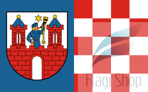 Flaga miasta Kalisz - na zamówienie 110x70 Kalisza