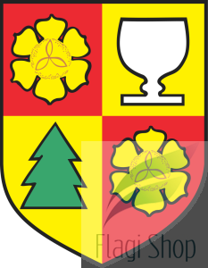 Flaga miasta Szczytna - na zamówienie 110x70 Szczytnej