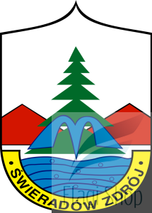 Flaga miasta Świeradów-Zdrój - na zamówienie 110x70 Świeradówa-Zdroju