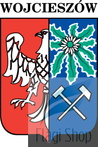 Flaga miasta Wojcieszów - na zamówienie 110x70 Wojcieszowa