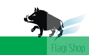 Flaga miasta Łobżenica - na zamówienie 150x90 Łobżenicy