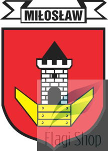 Flaga miasta Miłosław - na zamówienie 150x90 Miłosławia   