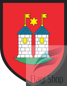 Flaga miasta Poniec - na zamówienie 110x70 Ponieca    