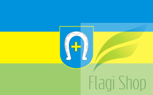 Flaga miasta Skoki - na zamówienie 110x70 Skoków  