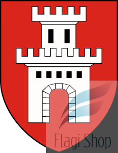 Flaga miasta Wysoka - na zamówienie 110x70 Wysokiej  