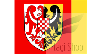 Flaga Powiat jaworski - na zamówienie 150x90 powiatu jaworskiego