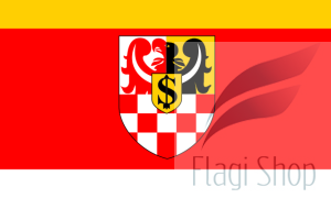 Flaga Powiat strzeliński - na zamówienie 110x70 powiatu strzelińskiego