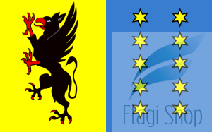 Flaga Powiat bytowski - na zamówienie 110x70 powiatu bytowskiego