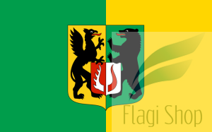 Flaga Powiat kościerski - na zamówienie 110x70 powiatu kościerskiego