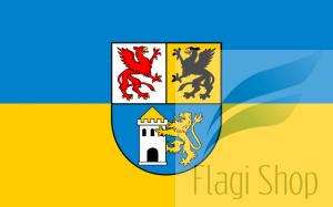 Flaga Powiat lęborski - na zamówienie 150x90 powiatu lęborskiego