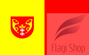 Flaga gminy Trąbki Wielkie - na zamówienie 150x90 Trąbek Wielkich