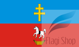 Flaga Powiat włoszczowski - na zamówienie 110x70 powiatu włoszczowskiego
