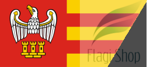 Flaga Powiat chodzieski - na zamówienie 110x70 Powiatu chodzieskiego