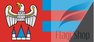 Flaga Powiat jarociński - na zamówienie 150x90 Powiatu jarocińskiego