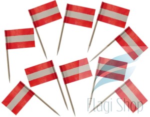 Flaga AUSTRIA Pikery 20 szt Wykałaczki AUSTRII