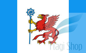 Flaga Powiat białogardzki - na zamówienie 150x90 powiatu białogardzkiego