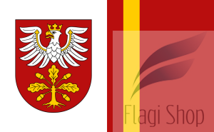 Flaga Powiat dąbrowski - na zamówienie 150x90 Powiatu dąbrowskiego