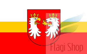 Flaga Powiat gorlicki - na zamówienie 150x90 Powiatu gorlickiego