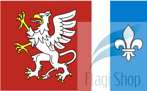 Flaga Powiat dębicki - na zamówienie 110x70 Powiatu dębickiego